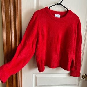 Old Navy Women's Vibrant Red Crew Neck Sweater